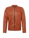 JACK & JONES Lederjacke cognac