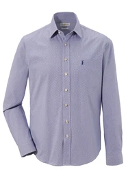 Trachtenhemd blau / weiß