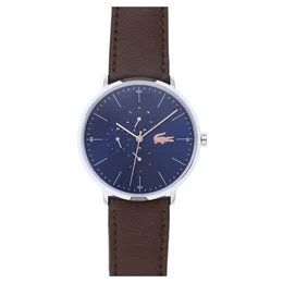 Uhr ''''Moon'''' blau / dunkelbraun / silber