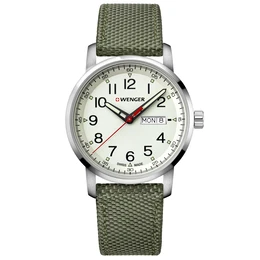 WENGER Uhr ''''Attitude Heritage'''' oliv / silber