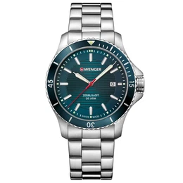 WENGER Uhr ''''Seaforce'''' petrol / silber