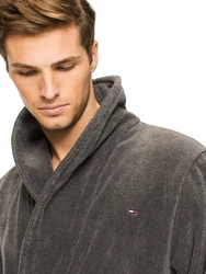 Tommy Hilfiger Bademantel Underwear Bathrobe navy/dunkelgrau/knallrot/weiß