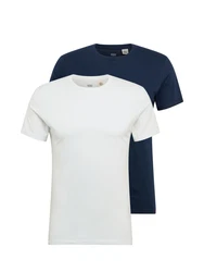 LEVI'S T-Shirt Slim 2 Pack Crewneck marine/weiß