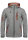 INDICODE JEANS Softshelljacke ''''Ottawa'''' grau / orange