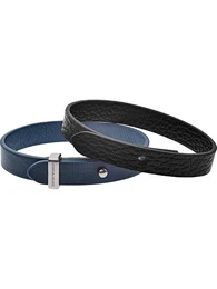 Armband schwarz / taubenblau