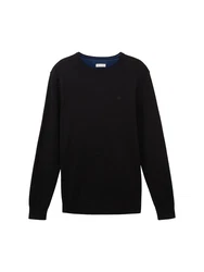 TOM TAILOR Pullover schwarz