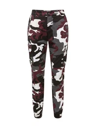 Hose weinrot / grau / schwarz / weiß
