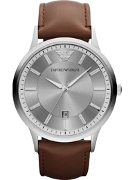Uhr dunkelbraun / silber