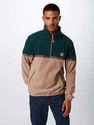 Iriedaily Pullover Monte Noe Dunkelgrün/Beige/Braun