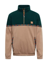 Iriedaily Pullover Monte Noe Dunkelgrün/Beige/Braun