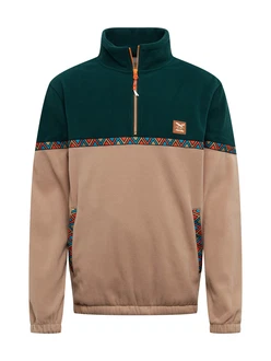 Iriedaily Pullover Monte Noe Dunkelgrün/Beige/Braun