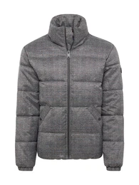 Jacke ''''Checked Puffa'''' dunkelgrau