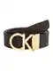Calvin Klein Gürtel 'NEW MONO' braun / gold