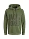 JACK & JONES Hoodie dunkelgrau / hellgrün
