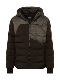 Winterjacke grau / schwarz