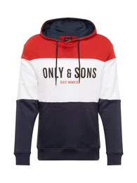 Sweatshirt ''''BLOCK'''' dunkelblau / rot / weiß