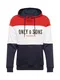 Only & Sons Sweatshirt ''''BLOCK'''' dunkelblau / rot / weiß