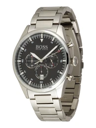 Uhr 'Pioneer' pastellrot / schwarz / silber