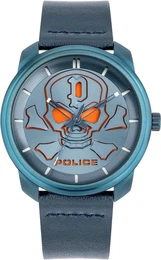POLICE Quarzuhr ''''Bleder PL15714JSBL.03'''' himmelblau / neonorange