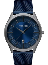 Uhr silber / blau