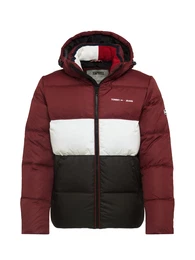 Steppjacke ''''COLORBLOCK PUFFA DE'''' dunkelblau / burgunder / weiß