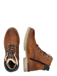 MUSTANG Schnürboots (Winterboots) cognac/basaltgrau