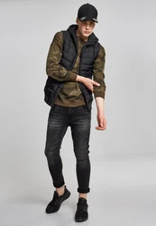 Urban Classics Weste Small Bubble Hooded Vest schwarz