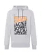 JACK & JONES Sweatshirt ''''JCOBOOSTER SWEAT HOOD OCT 19'''' grau / orange / schwarz