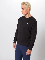 Nike Sportswear Sweatshirt 'Club Fleece' schwarz/weiß
