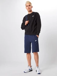 Nike Sportswear Sweatshirt 'Club Fleece' schwarz/weiß