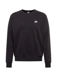Nike Sportswear Sweatshirt 'Club Fleece' schwarz/weiß