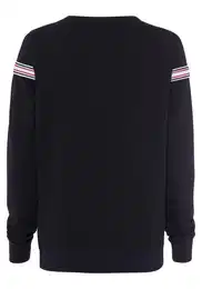 Sweater majica tamno roza / crna / bijela