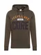 JACK & JONES Sweatshirt dunkelgrün / orange / weiß