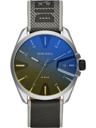 Uhr blau / neongelb / dunkelgrau / silber