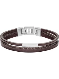 Armband dunkelbraun / silber