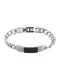 FOSSIL Armband schwarz / silber