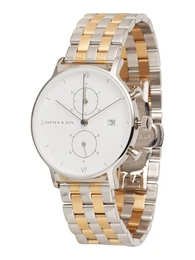 Kapten & Son Uhr ''''Chrono Bicolor Steel'''' gold / silber