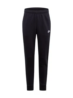 Nike Sportswear Hose 'Club Fleece' schwarz/weiß