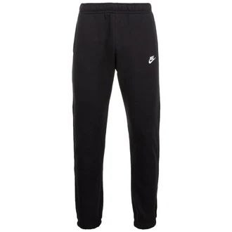 Nike Sportswear Hose 'Club Fleece' schwarz/weiß