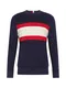 TOMMY HILFIGER Pullover weiß / dunkelblau / rot