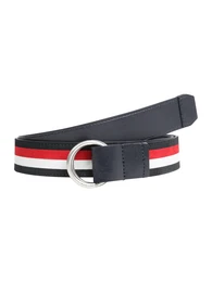 Ledergürtel ''''URBAN O RING INTARSIA 3.5'''' blau / rot / weiß