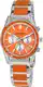 Jacques Lemans Chronograph ''''Liverpool, 1-2059L'''' orange / silber