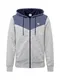 JACK & JONES Sweatjacke ''''JCOCERVON'''' blau / hellgrau