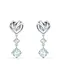 Swarovski Náušnice ''''Lifelong Heart''''  stříbrná / bílá