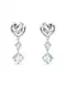 Swarovski Náušnice ''''Lifelong Heart''''  stříbrná / bílá