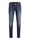 JACK & JONES Jeans 'JJLiam JJOriginal' dunkelblau / hellbraun