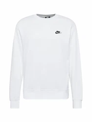 Nike Sportswear Sweatshirt 'Club Fleece' schwarz/weiß