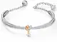 Swarovski Zapestnica ''''Lifelong Heart''''  zlata / srebrna
