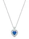 Swarovski Řetízek  průhledná / stříbrná / modrá