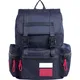 TOMMY HILFIGER Rucksack ''''OUTDOOR NYLON FLAP'''' rot / navy / weiß